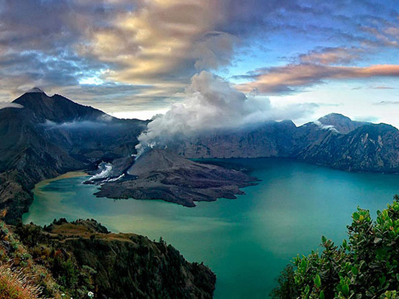 View from atop Mount Rinjani