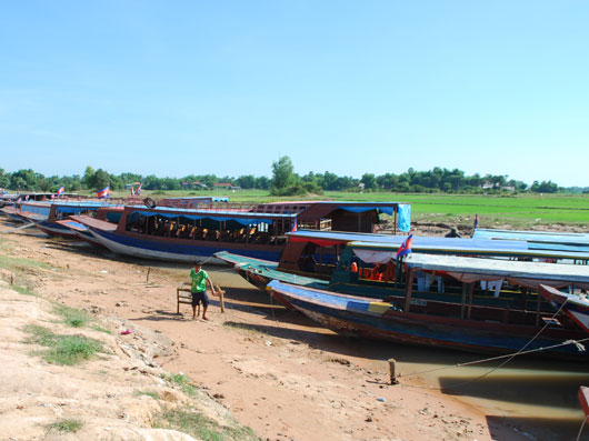 Boats on Tonle Sap Lake, Siem Reap, Cambodia