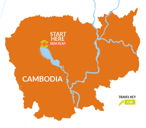 Cambodia Golf tour Map