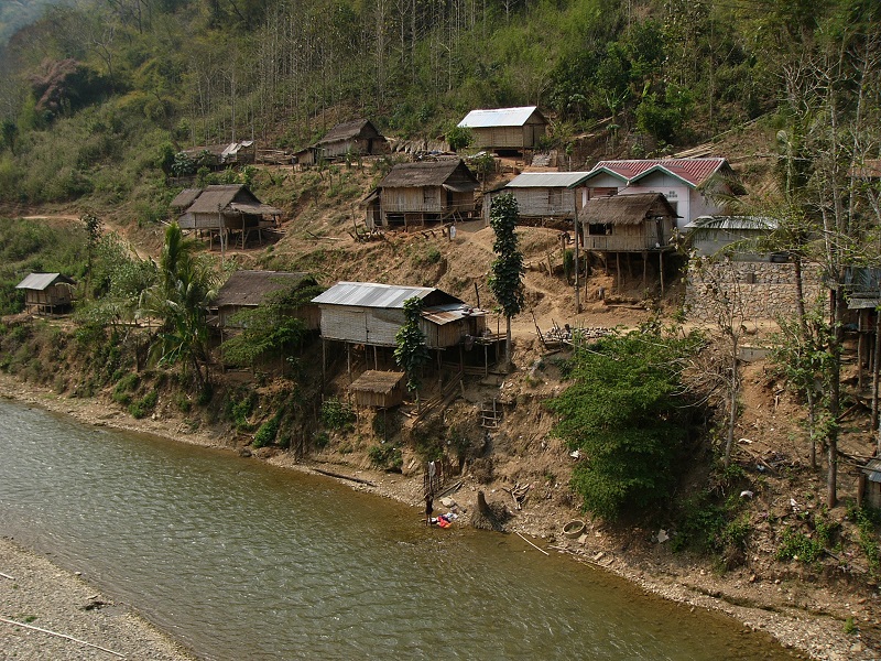 Laos hill tribes village