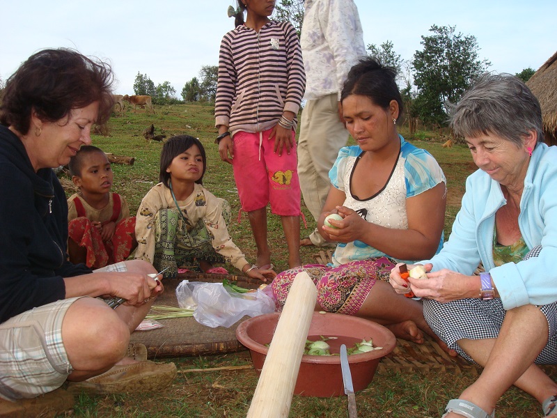 Preparing dinner with locals