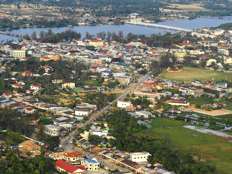 Arial view of Kampot