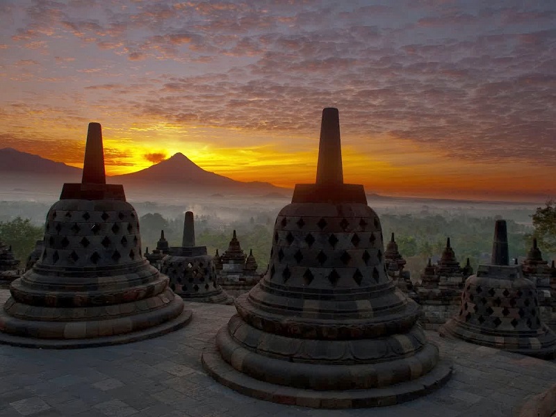 Sunrise at Borobudur