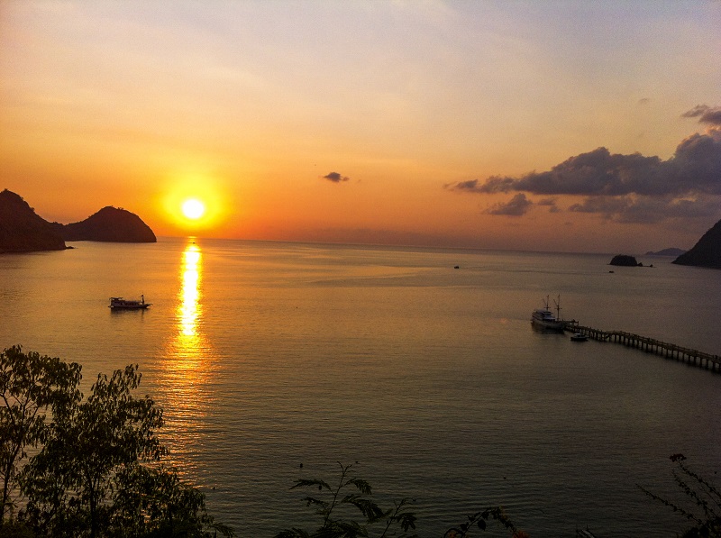 Sunset at Labuan Bajo bay