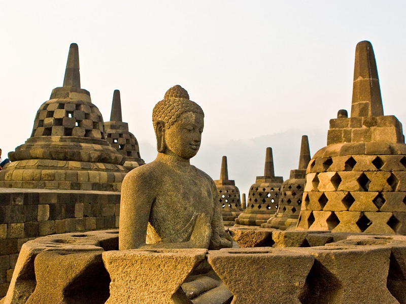 Visit the Borobudur temple when in Yogyakarta