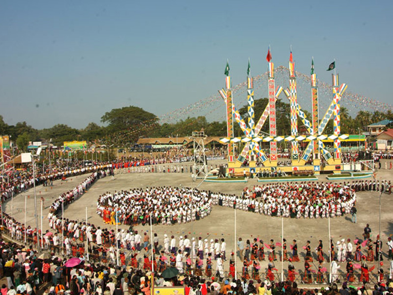 The Kachin Manaw festival taking pace in Myitkyina
