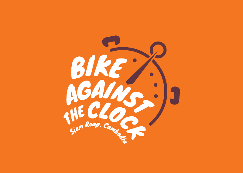 Bike against the clock in Siem Reap Cambodia