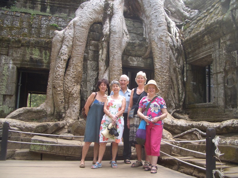 Visiting Ta Prohm temple in Cambodia