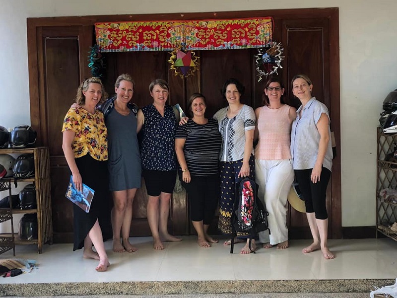 The group on their Cambodia holidays